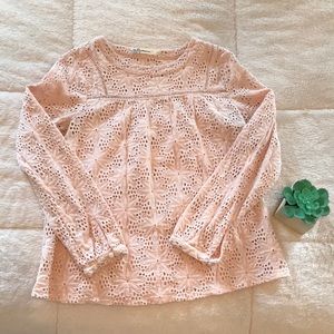 Light pink long sleeve top - EUC